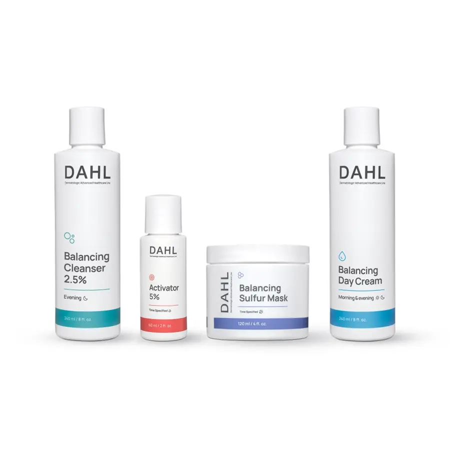 Dahlskincare-produkterna som ingår i hudvårdspaketet